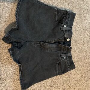 Levi's High Waist Black Denim Shorts